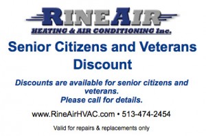 Senior Citizens and Veterans Discount